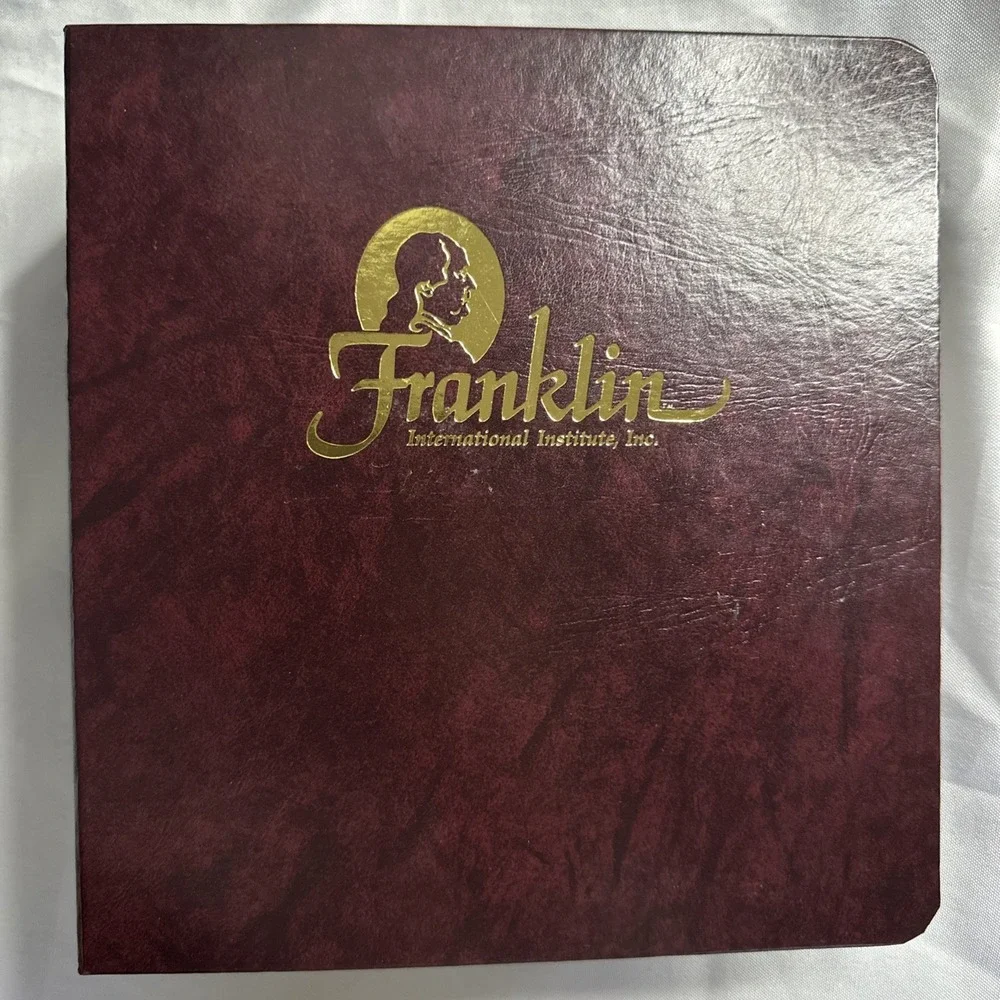 Lot of 2 Franklin Covey Quest International Institute Storage 3-Ring Binders USA